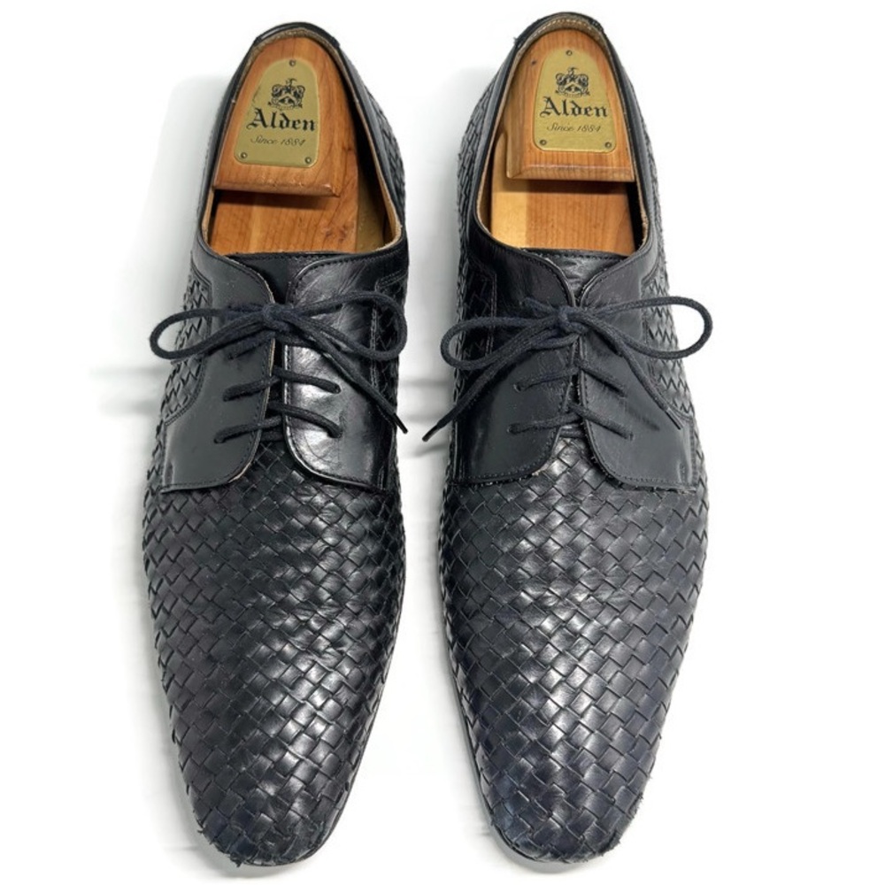 PAUL FREDRICK WOVEN LEATHER SHOES